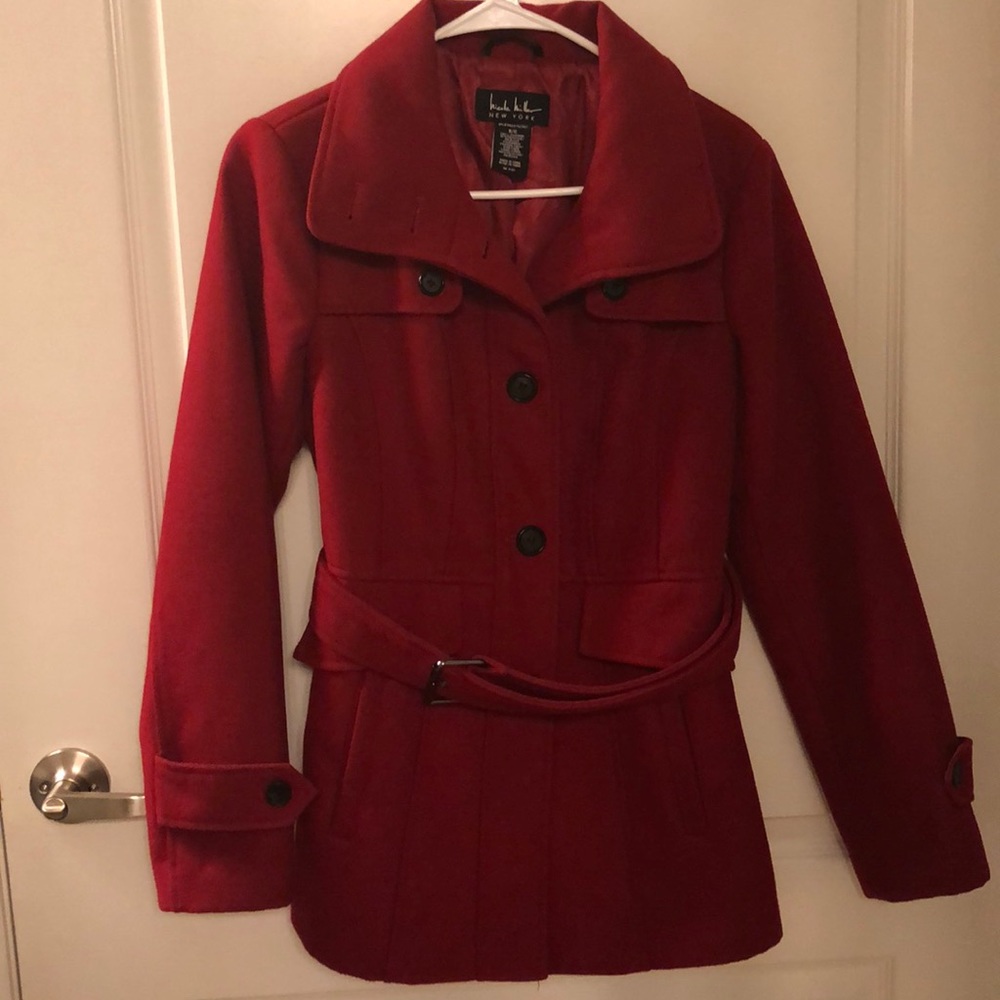 Nicole Miller Red Trench Coat
